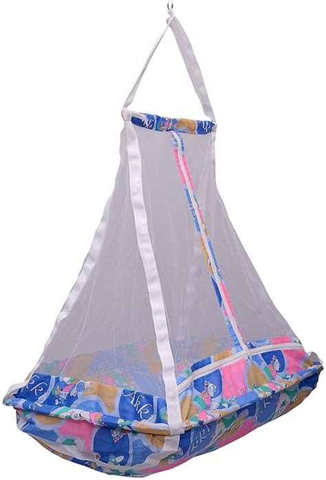 Buy Jack & Jill Baby Hanging Cradle Jhula Jhoola Swing With Top Blue ...