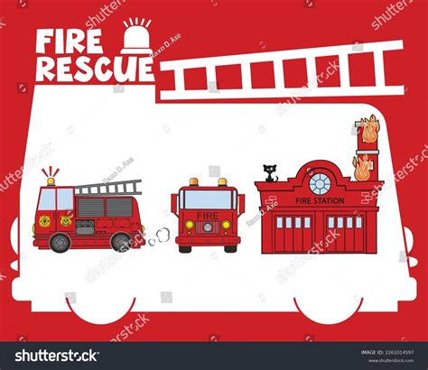 Fire Rescue Icon Illustration Comic Style Stock Vector (Royalty Free ...