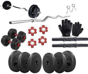 AMAN FIT 10 kg 10 kg (2.5KG X 4) PVC COMBO Home Gym Combo Home Gym ...