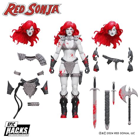 Red Sonja Black, White, and Red Epic H.A.C.K.S. 1:12 Scale Action ...