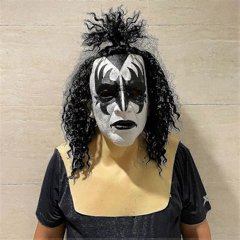 Kiss Band Gene Simmons Punk Mask Latex Cosplay Masks Chaim Witz Rock ...