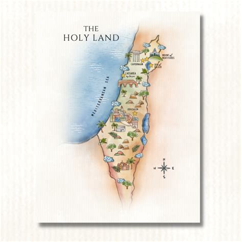 New Testament Map Of The Holy Land