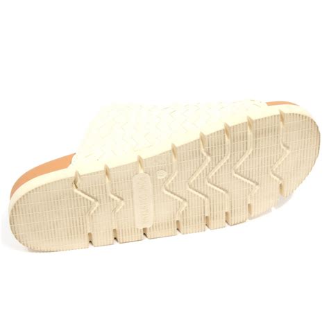 G4640 ciabatta donna PONS QUINTANA off white braided leather slipper woman