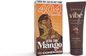 Bold Care 404 Ultra Thin Mango Condoms-10 Sheets with Chocolate ...