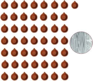 Puja N Pujari Clay Diya Set of 50 | Diwali Diyas with Free Cotton Wicks ...