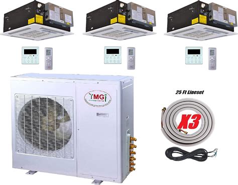 YMGI Tri Zone - 36000 BTU (12K+12K+12K) Ceiling Mounted Ductless Mini ...