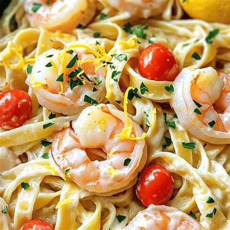 One-Pot Creamy Lemon Garlic Shrimp Pasta Delight – Melted Recipes