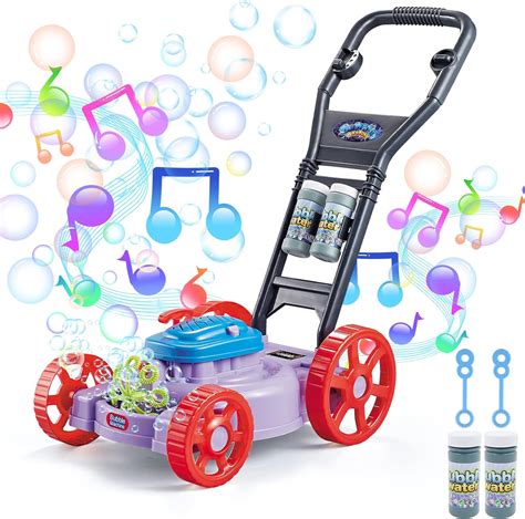 Bubble Lawn Mower for Toddlers, Girls Toys Music Bubble Machine ...