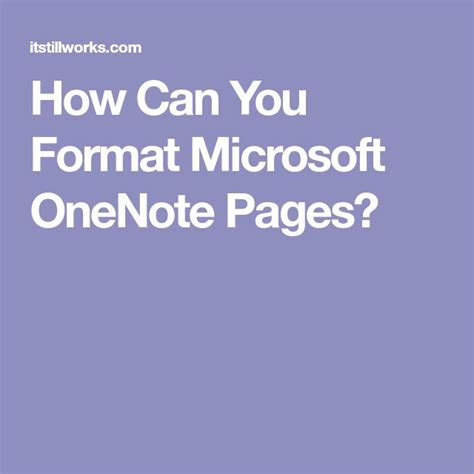 Image result for How to Format OneNote