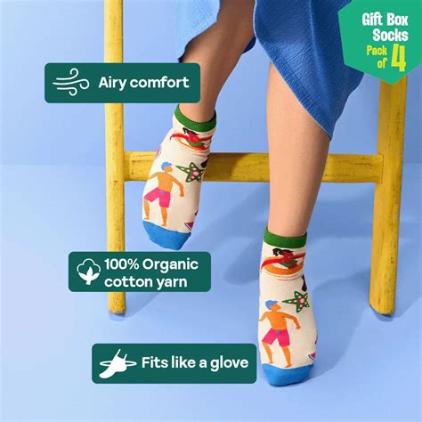 Buy Bloomin Wild Bold Pattern Socks | Anti Fungal - Box of 4 – Hexafun