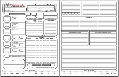 Dndbeyond Printable Character Sheet