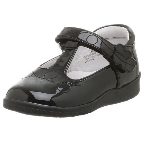 Jumping Jacks Infant/Toddler Perfection Monarch T-Strap,Black Shiny,4 M ...