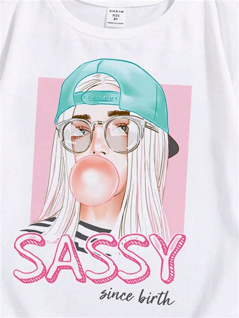 Tween Girls' Character & Letter Graphic Casual Comfy T-Shirt for Sale ...