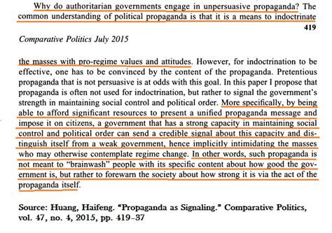 #DravidianModel Propaganda as Signaling – notes
