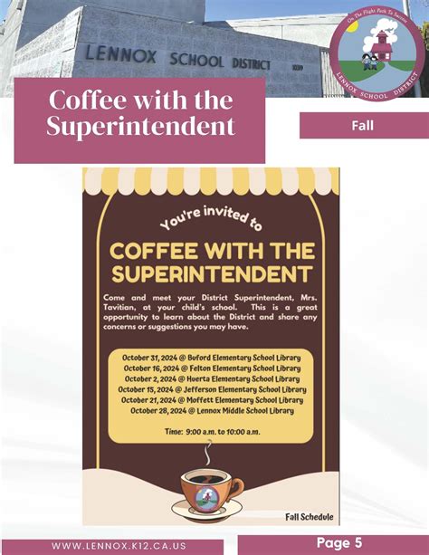 Coffee with the Superintendent – Superintendent's Office – Lennox ...