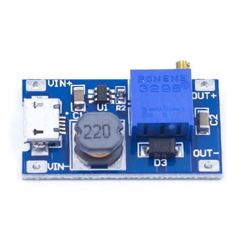 XY-016 2A DC-DC Step Up 5V/9V/12V/28V Power Module with Micro USB (1 ...
