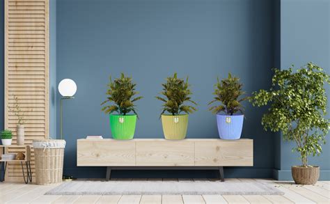 Grow Planter 7 inches Plastic Round Mega Flower Pots for Home Planters ...