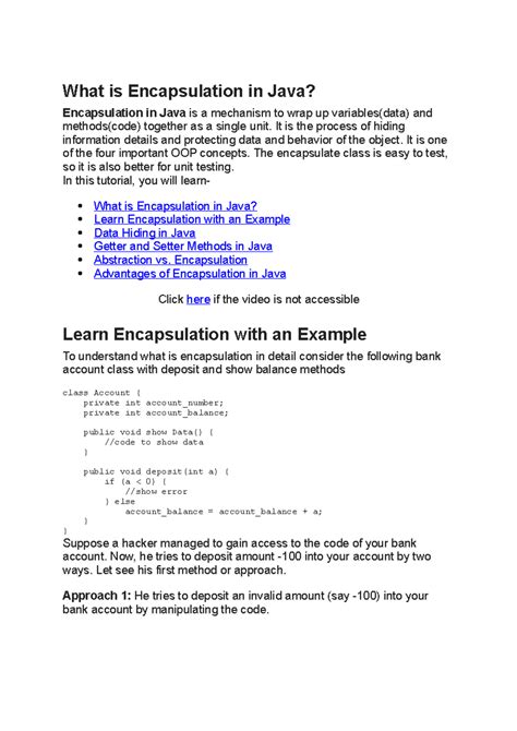 What is Encapsulation in Java - What is Encapsulation in Java ...