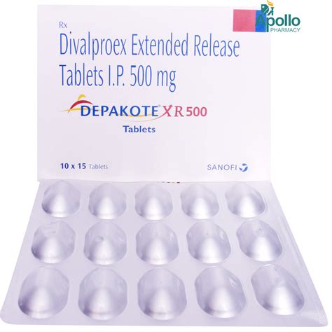 Depakote XR 500 Tablet 15's Price, Uses, Side Effects, Composition ...