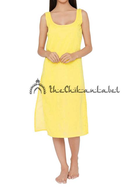 Soft Yellow Cotton Camisole for Chikankari Kurtis | TheChikanLabel
