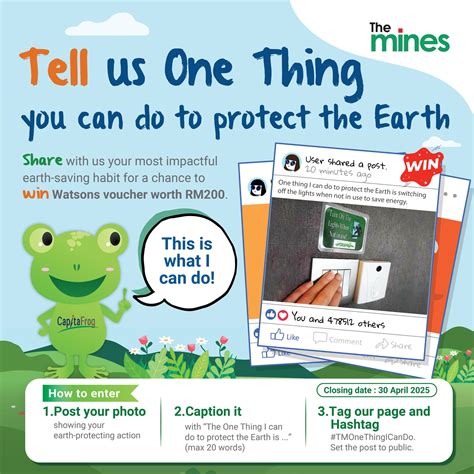 What's YOUR one thing? 🌎 Share... - The Mines Shopping Mall | Facebook
