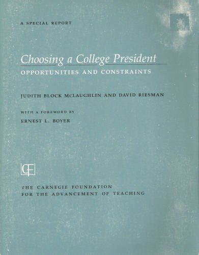 Buy Choosing a College President: Opportunities and Co Constraints (The ...