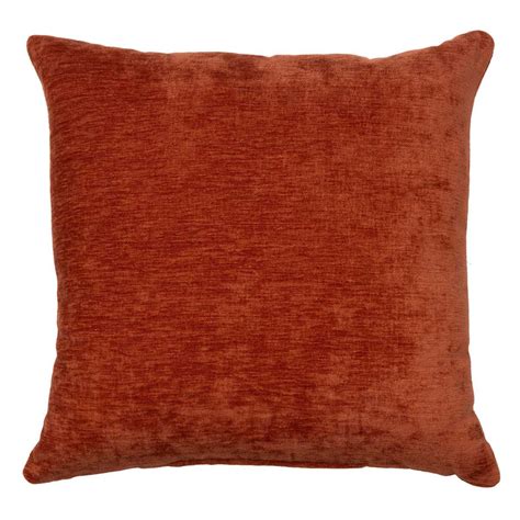 Reese Rust Chenille Throw Pillow, 18"