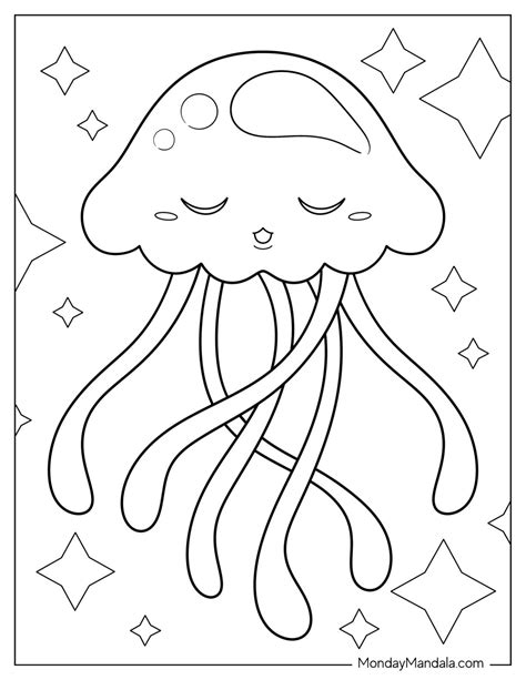 22 Jellyfish Coloring Pages (Free PDF Printables)