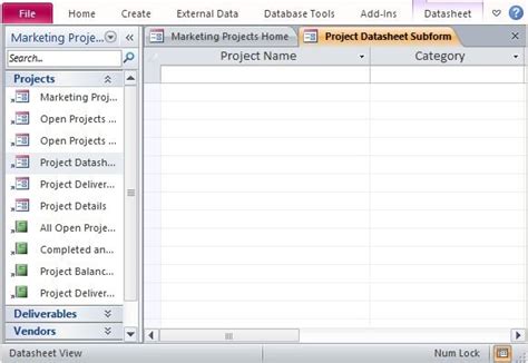 Image result for Project Management Database Template