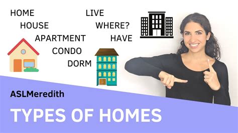 Learn ASL: Sign About Types of Homes in American Sign Language (House ...