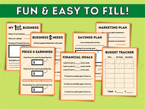 Business Plan Template for Kids 的图像结果