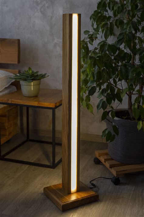 Handmade Wooden Floor Lamp