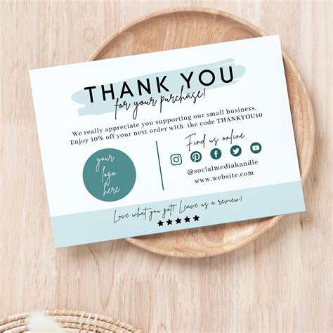 Editable thank you cards small business thank you for your etsy – Artofit