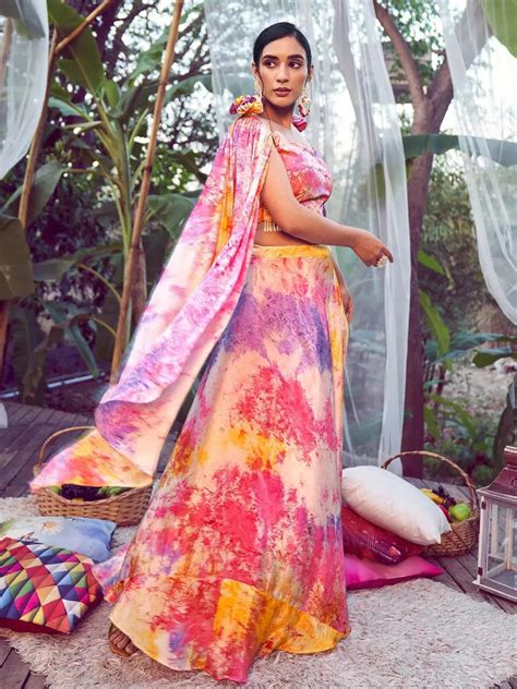 Party Wear A Line Lehenga Purple Pink Satin Silk Digital Printed Work ...