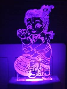 Ajanta 3D Lord Krishna Bhagwan Code 2034 Night Lamp Price in India ...