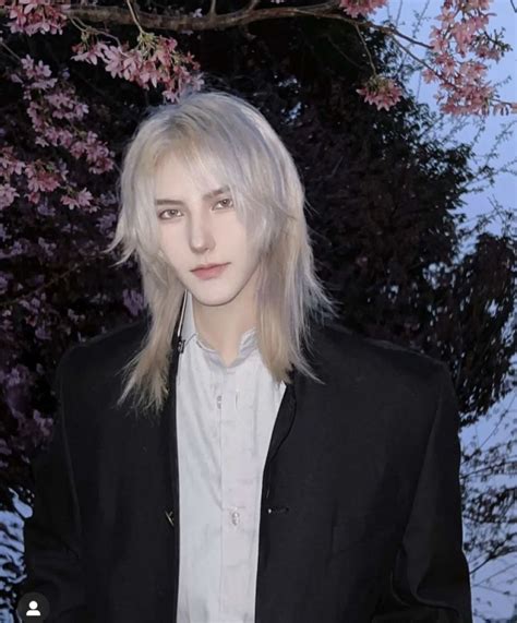 Pinterest | White hair men, Long hair styles men, Boys long hairstyles