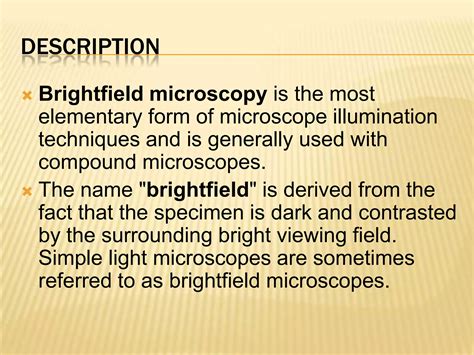 Bright field microscopes | PPTX