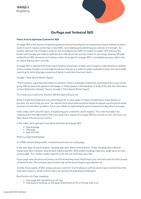 On Page and Technical SEO Transcript v3 - On Page and Technical SEO ...
