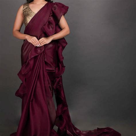 Buy Organza Saree Online In India - Etsy India