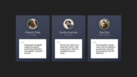 Image result for Client Testimonials Examples HTML/CSS