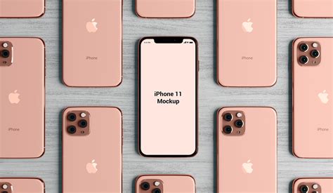 Top View iPhone 11 Mockup | Free PSD Templates