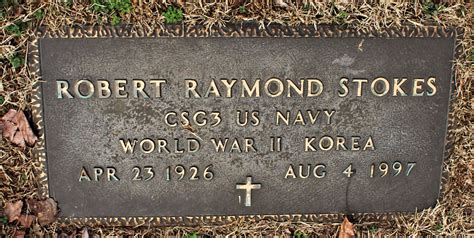 Robert Raymond Stokes (1926-1997) - Mémorial Find a Grave