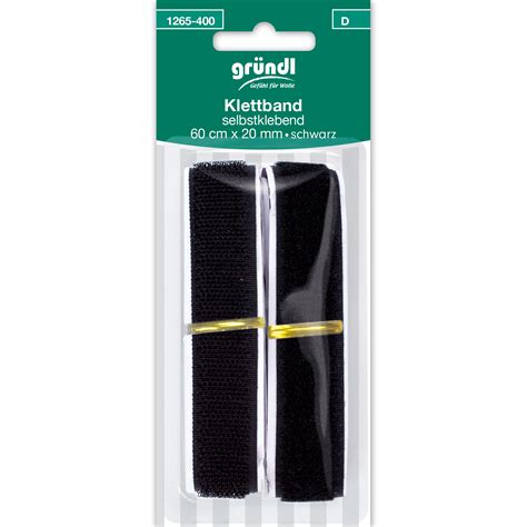 Velcro strip, self-adhesive, 60 cm x 20 mm