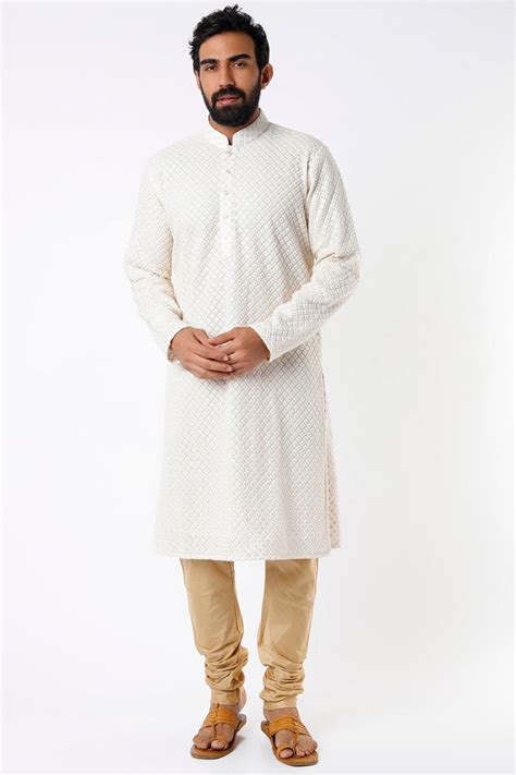 White Chikankari Kurta