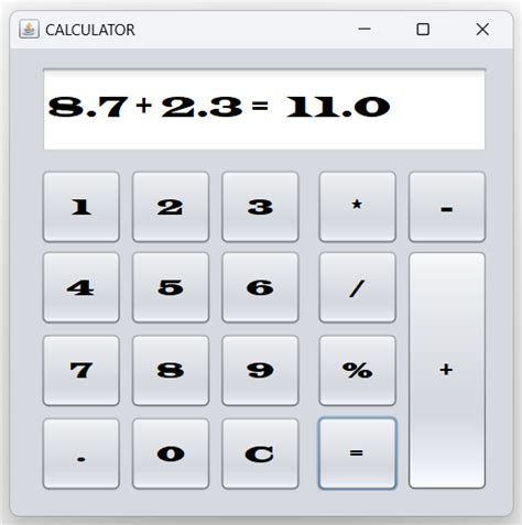 Image result for Java Swing Calculator