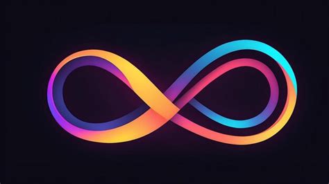 Outline infinity sign neon the dark color gradient | Premium AI ...