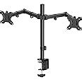 AmazonBasics Dual Monitor Stand - Height-Adjustable Arm Mount, Steel ...