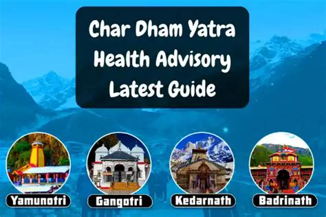 Char Dham Yatra Health Advisory Latest Guide | चारधाम यात्रा के नियम ...