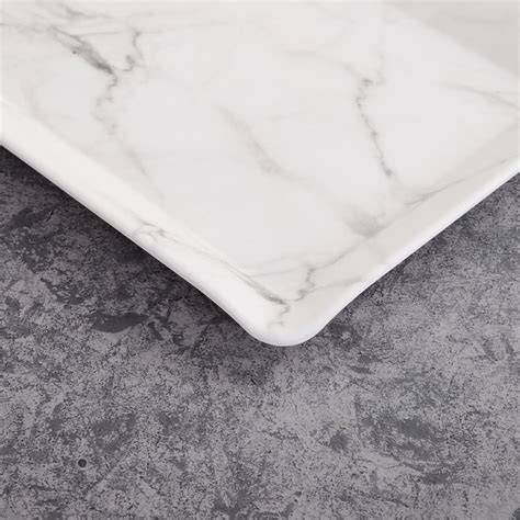 Buy Fiesta White Marble Style Medium Tray Melamine- 29 Cm X 21.6 Cm ...