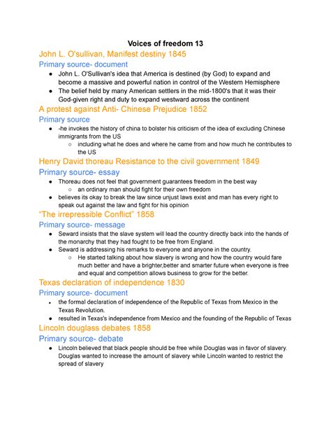 Voices of freedom 13-15 - Voices of freedom 13 John L. O'sullivan ...